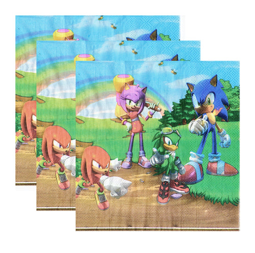 Servetele Decorative de Petrecere Party Sonic Team Aniversari Copii Petrecere 10 buc 33x33 cm