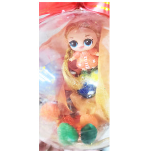 Glob de Craciun Brad Pom pentru Copii cu Figurina Disney Papusile LOL Surprise Orange-Portocaliu 14 cmfetite