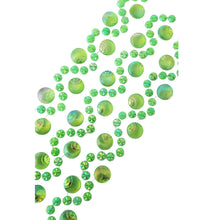 Încărcați imaginea în Galerie, Margele Cristal Adezive Autocolante de Lipit Hobby Strasuri Sticker Rotunde Verde Irizant
