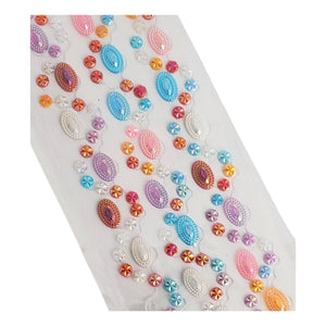 Margele Adezive Autocolante de Lipit Hobby Cristale cu Strasuri Rotunde si Perle Baroc Multicolore Sticker Handmade