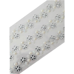 Margele Cristal Adezive Autocolante de Lipit Hobby Strasuri Sticker Rotunde si Flori Argintii