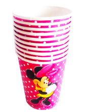 Încărcați imaginea în Galerie, Pahare din Carton Set 10 buc Petrecere Fetite Disney Roza cu Buline Minnie Mouse