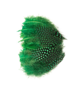 Pene Fulgi de Bibilica de Guineea Naturale Decorative Puf  Lucru Manual Set Verde Padure 6-12 cm 20 buc