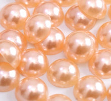 Încărcați imaginea în Galerie, Perle Decorative Jumatati Margele de Lipit Cabochon Peach Roz-Crem Piersica 12 mm Diametru Set de 50 buc Hobby