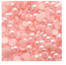 Încărcați imaginea în Galerie, Perle Decorative Jumatati Margele de Lipit Cabochon Roz Somon 12 mm Diametru Set de 50 buc