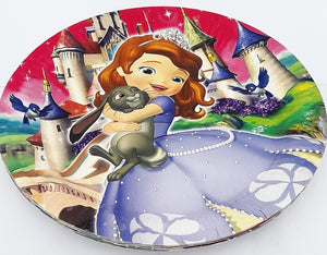 Farfurii din Carton de Petrecere Party Copii Set 10 buc Disney Printesa Sofia Intai the First de 23 cm  de 23 cm