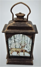 Încărcați imaginea în Galerie, Decoratiune cu Led de Craciun Felinar Cerbul si Caprioara bronz