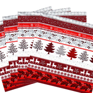 Servetele Decorative de Masa Craciun cu Colaj de Iarna Pachet 20 Buc Red Merry Christmas 33x33 cm Rosu 33x33 cmCraciun Fericit