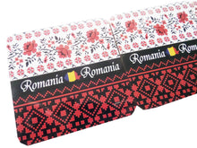 Încărcați imaginea în Galerie, Set 6 Suporturi Pahare Coasters Motive Traditionale Romania Broderie Neagra