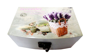 Caseta Bijuterii cu Oglinda Lavender Post Card