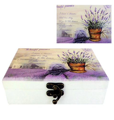 Caseta Bijuterii cu Oglinda Provence Post Card