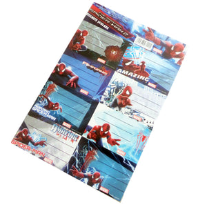  Etichete Scoala pentru Caiet Set 2 Coli sau 16 buc Etichete Marvel The Amazing Spiderman Uimitorul Omul Paianjen
