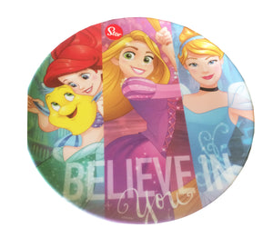 Farfurie din Plastic Melanina Printese Disney Believe in You Crede in Tine Petrecere Cenusareasa Rapunzel Ariel