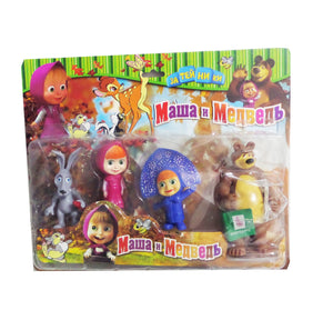 Set Jucarii Figurine Disney pentru Copii Masha si Ursul Misha the Bear 4 buc