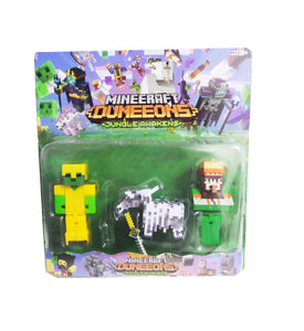 Set Jucarii Figurine Lego Cadou pentru Copii Minecraft Duneeons Jungle Awakens Steve 4 buc Baieti Craciun