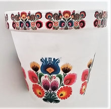 Încărcați imaginea în Galerie, Ghiveci Flori Ceramica Motiv Traditional Popular Multicolore Etnice