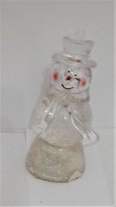 Mini-Glob Craciun cu Lichid din Sticla cu Omul de Zapada Transparent