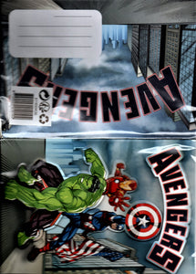 Felicitare din Carton 3D pentru Copii Party Avengers Super-Eroi Team Hulk Ironman Captain America