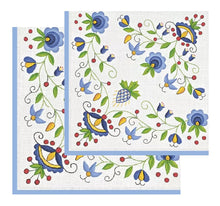 Încărcați imaginea în Galerie, Set Party Servetele cu Motive Traditionale Tapet Broderie Traditionala Populara Pucki&nbsp;Multicolora Set 5 buc 33x33 cm Tehnica Decoupage