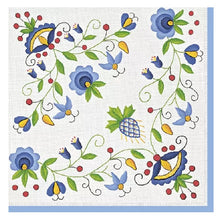 Încărcați imaginea în Galerie, Set Party Servetele cu Motive Traditionale Tapet Broderie Traditionala Populara Pucki&nbsp;Multicolora Set 5 buc 33x33 cm decupaj etnice