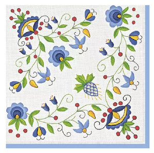 Set Party Servetele cu Motive Traditionale Tapet Broderie Traditionala Populara Pucki&nbsp;Multicolora Set 5 buc 33x33 cm decupaj etnice