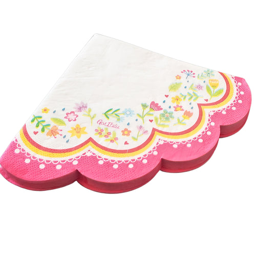 Servetele Masa Motive Traditionale Broderie Model Rotund Flori de Primavara Set 5 buc 32.50 x 32.50 cm