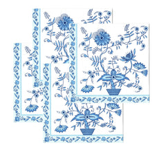 Încărcați imaginea în Galerie, Servetele de Masa cu Imprimeu Delft Blue Vaza de Flori Set Pachet 5 buc 33x33 cm