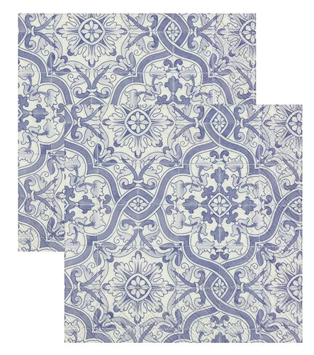 Pachet de Servetele Decorative de Masa din Hartie Imprima Delft Blue India Porcelain Faianta Set Pachet 10 buc 33x33 cm