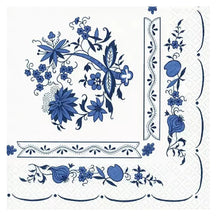 Încărcați imaginea în Galerie, Servetele Decor de Masa cu Delft Blue Zwiebelmuster Set Pachet 10 buc 33x33 cm