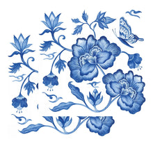Încărcați imaginea în Galerie, Pachet de Servetele Decorative de Masa din Hartie Imprima Delft Blue Zwiebelmuster Set Pachet 10 buc 33x33 cm Tehnica decoupage