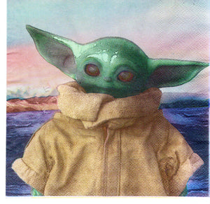 Servetele Decorative de Petrecere Party Baby Yoda Aniversari Copii Petrecere 10 buc 33x33 cm Star Wars