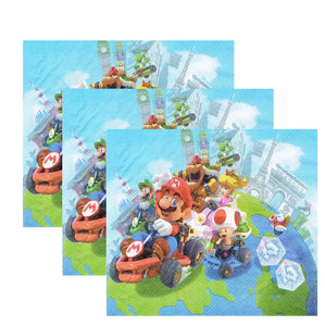 Servetele Decorative de Petrecere Party Super Mario Brothers de Aniversari Copii Set 10 buc 33x33 cm deMasa