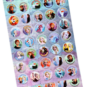 Abtibild Sticker Autoadeziv Autocolant Disney pentru Copii de Lipit 2 Folii 80 Sticker-e Frozen Regatul de Gheata Elsa Ana Olaf