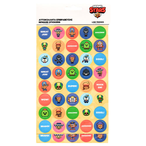 Abtibild Sticker Autoadeziv Autocolant Disney pentru Copii de Lipit 2 Folii 80 Sticker-e Brawl Stars