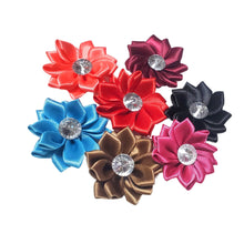 Încărcați imaginea în Galerie, Flori Decorative din Textil cu Strasuri Hobby Handmade Accesorii de Cusut Lipit Dyi Set 7 buc Margarete cu strasuri acril