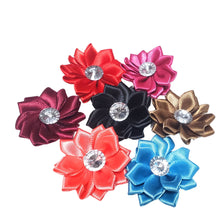 Încărcați imaginea în Galerie, Flori Decorative din Textil cu Strasuri Hobby Handmade Accesorii de Cusut Lipit Dyi Set 7 buc Organza