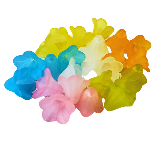 Flori Decorative Evazate Clopotei din Acril Margele Bijuterii Accesorii Lipit Cusut Set 16 buc