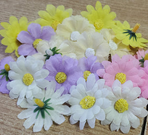 Flori Decorative Capete din Acril Margarete in 5 Culori de Aplicat Cusut Handmade Creative Set 20 buc activitati creative copii