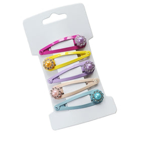 Accesorii de Par Set 5 Agrafe cu Perle Albe Clame Tic-Tac Fetite Domnisoare Margarete Multicolore Accesorii Perle Strasuri Cristale Rhinestone