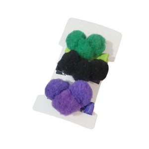 Set 3 Agrafe pentru Copii Clame Crocodil Fetite Disney Urechi de Mickey Mouse Verde-Negru-Mov