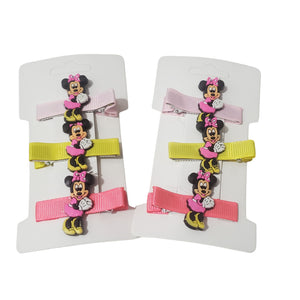 Set 3 Agrafe pentru Copii Clame Crocodil Fetite Disney Minnie Mouse Pink Roz