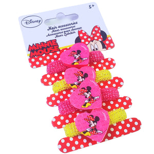 Accesorii de Par Copii Set Elastice Disney cu Minnie Mouse Roz Pink 4 buc Buline Puncte