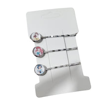 Încărcați imaginea în Galerie, Accesorii de Par Set 3 Agrafe pentru Copii Clame pentru Fetite Disney Trei Printese Belle Ariel si Jasmine Frumoasa si Bestia Lampa lui Aladin Cabochon 12 mm 1.20 cm