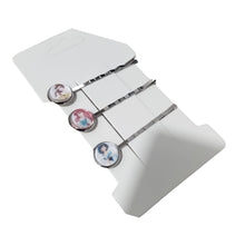 Încărcați imaginea în Galerie, Set 3 Agrafe pentru Copii Clame Metal pentru Fetite Disney Cabochon Trei Printese Belle Ariel si Jasmine