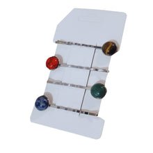 Încărcați imaginea în Galerie, Accesorii de Par Set 4 Agrafe cu Pietre Semipretioase 7 Chackra Malachit Ochi de Tigru Turcoaz Rosu Sodalit Aventurin Cabochon 12 mm cabocson 1.20 cm