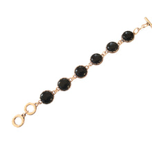 Încărcați imaginea în Galerie, Bratara din Pietre SemiPretioase Onix Negru din Argint Tibetan Round Rotund Cadou Doamne Domnisoare femei