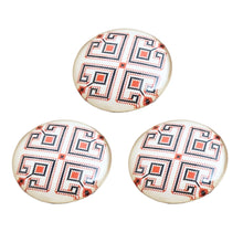 Încărcați imaginea în Galerie, Cabochon din Sticla Transparenta cu Motive Traditionale Taranesti Populare Rotund Inima 25 mm 2.50 cm Romanesti Romaneasca Bijuterii Colier Pandantiv