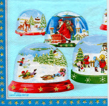 Încărcați imaginea în Galerie, Servetel de Colectie Craciun pentru Tehnica Decoupage Colectionari Globurile lu&#39; Mosu 33x33 cm