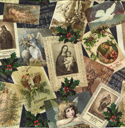 Servetel de Colectie Craciun Colaj Chritmas Vintage 33.00 x 33.00 cm