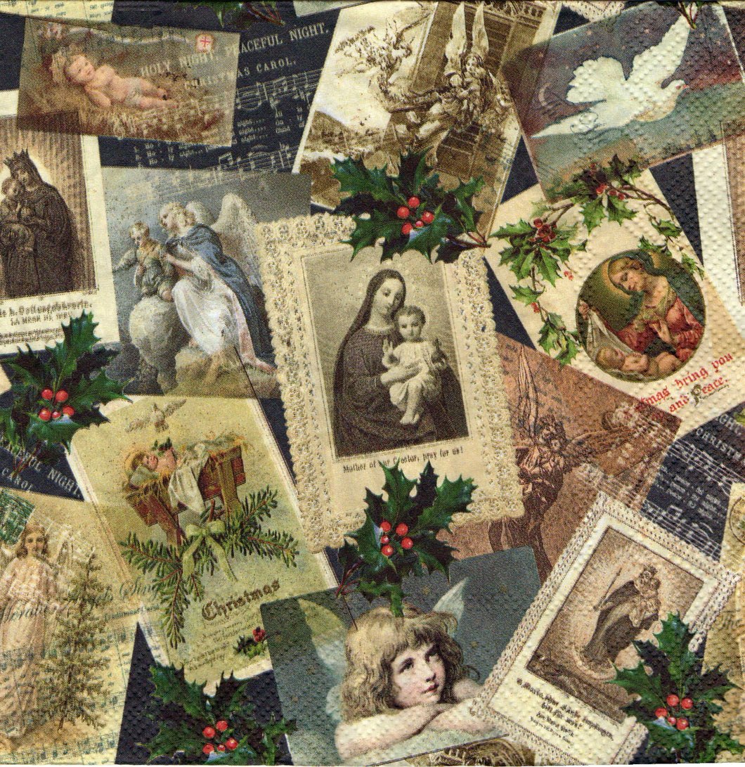 Servetel de Colectie Craciun Colaj Chritmas Vintage 33.00 x 33.00 cm